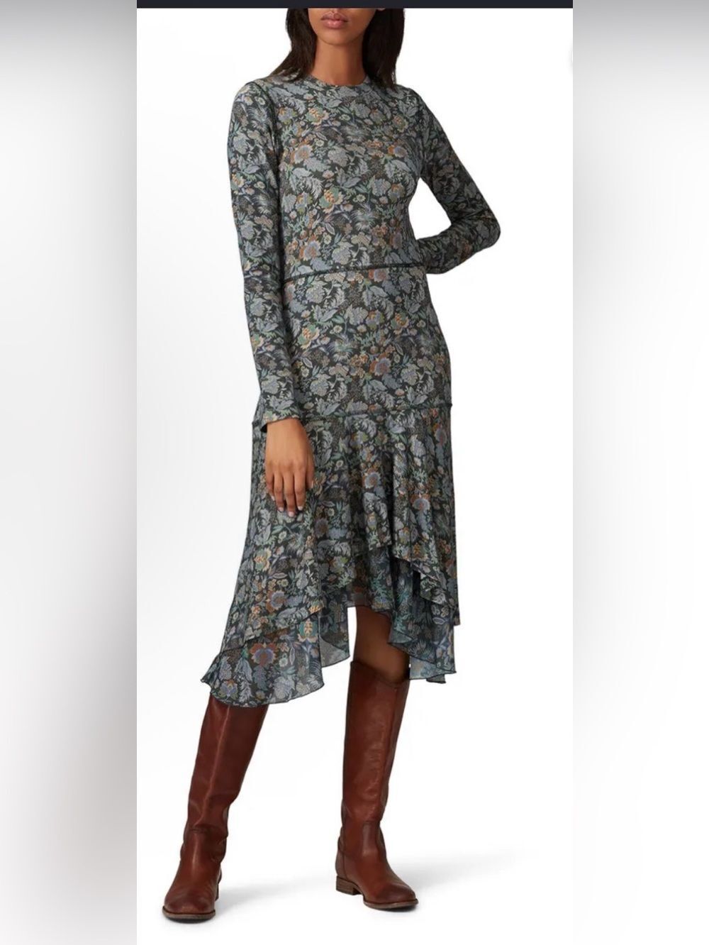See by Chloé Multi Green Floral Dress Size Medium